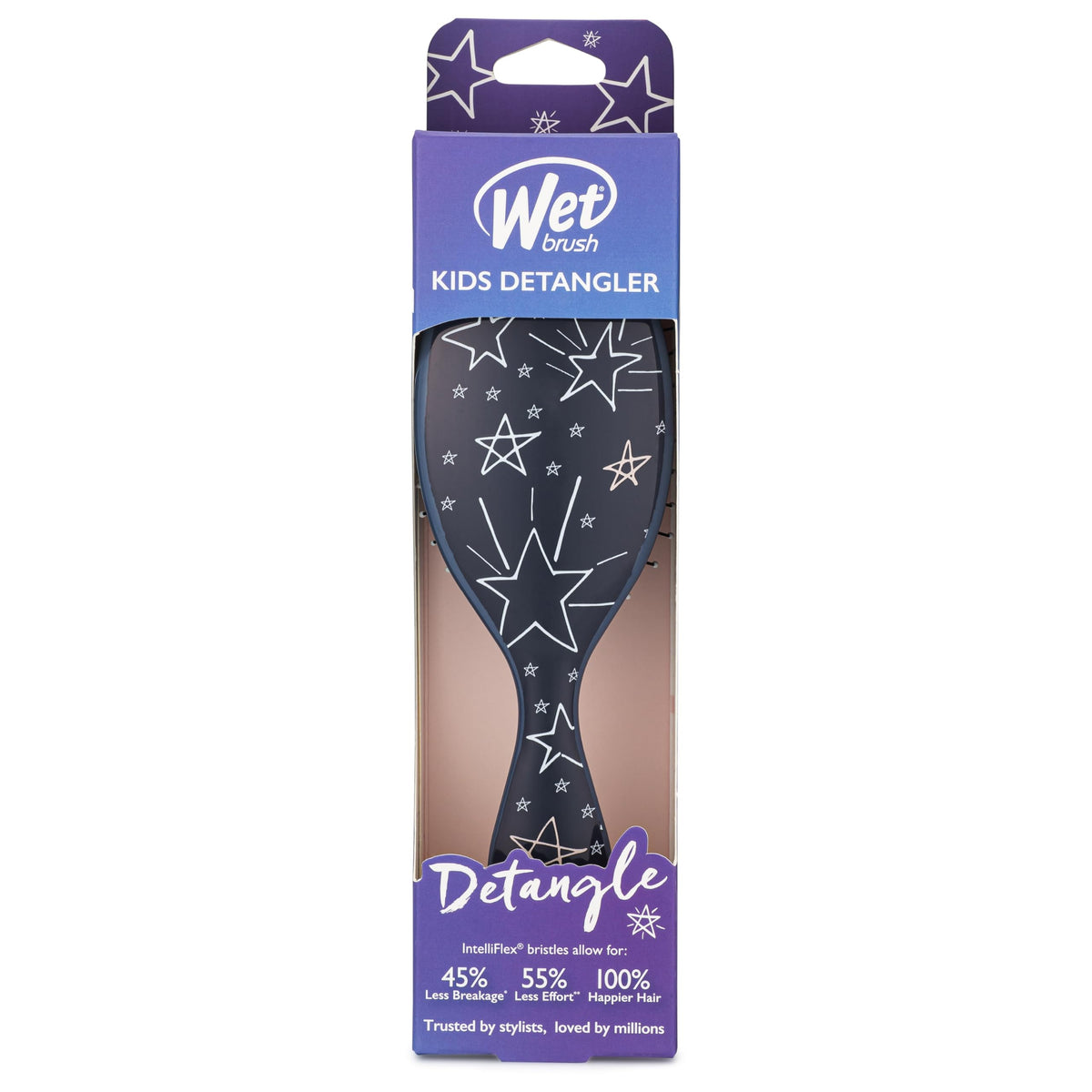 Wet Brush Kids Detangler Hair Brushes - Stars - Midi Detangling Brush With Ultra-Soft IntelliFlex Bristles Glide Through Tangles With Ease - Pain-Free