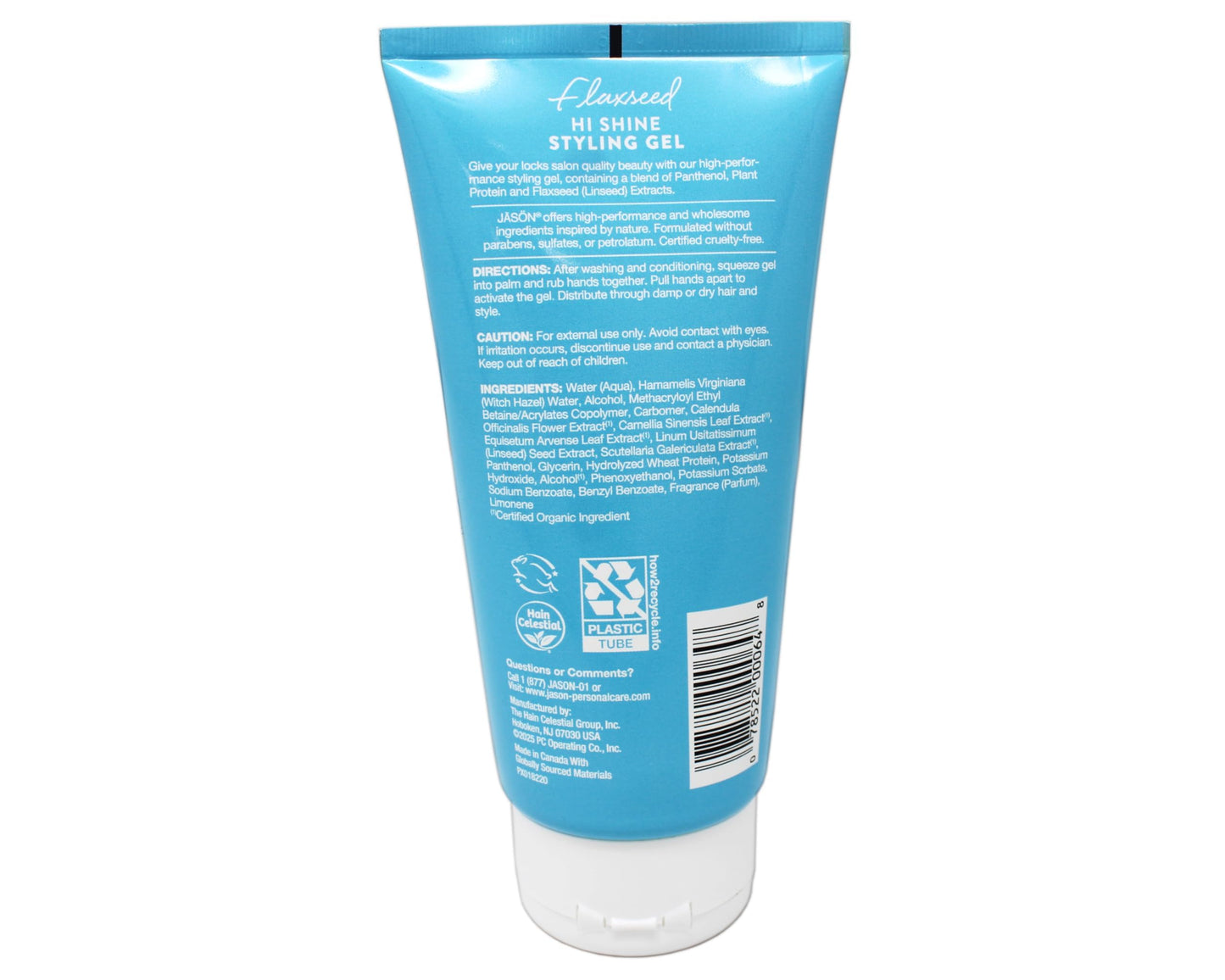 JASON Flaxseed Hi-Shine Styling Gel, 6 Ounce Tubes (Pack of 2) Beauty & Personal Care JASON