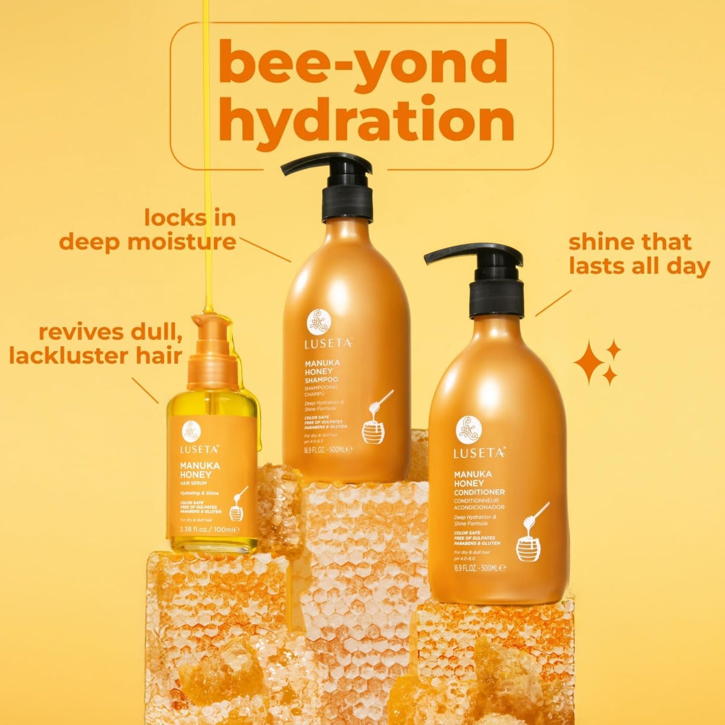 Luseta Manuka Honey Moisturizing Trio Hair Care Set Beauty & Personal Care LUSETA