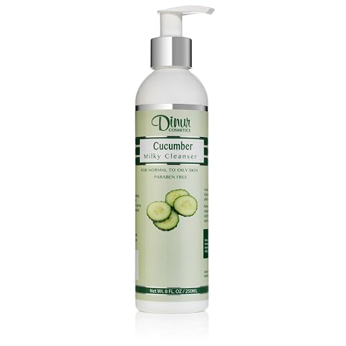 Dinur Cosmetics Cucumber Milky Cleanser Non Foaming Refreshing Removes Dirt MakeupIdeal for Oily Skin Soft Suple & Radiant Skin 8 fl. oz. 250 ml. Beauty & Personal Care Dinur Cosmetics