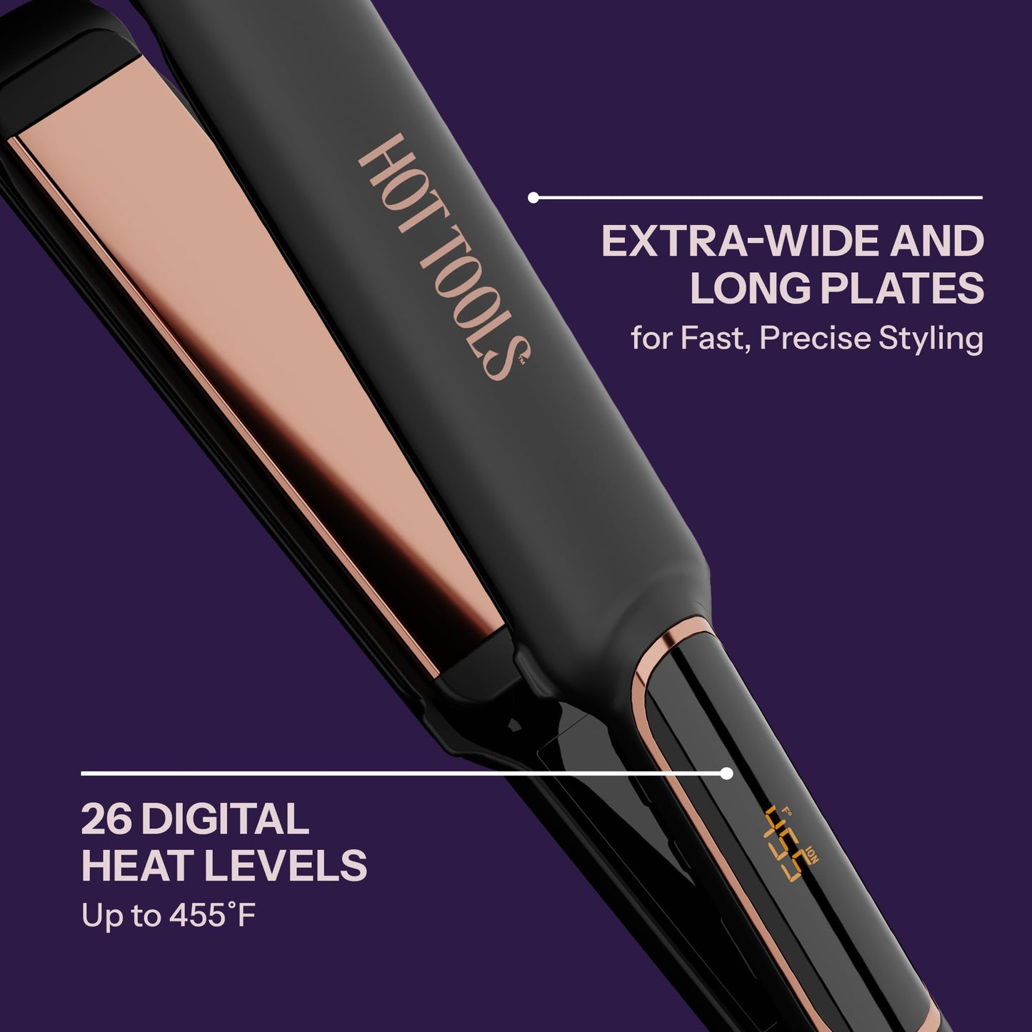 HOT TOOLS Professional Rose Gold Digital Extra Long Flat Iron, 1-1/2 inch Beauty & Personal Care HOT TOOLS