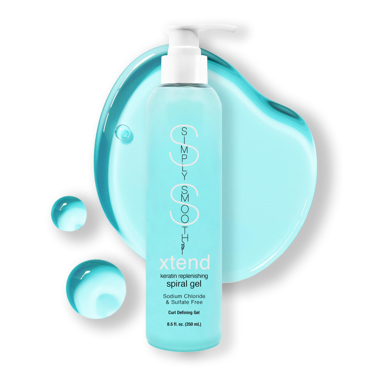 SIMPLY SMOOTH Xtend Keratin Replenishing Spiral Gel | Lightweight Curl Defining Gel | Define Curls, Add Bounce & Tame Frizz | Non Flaking Formula & No Beauty & Personal Care SIMPLY SMOOTH