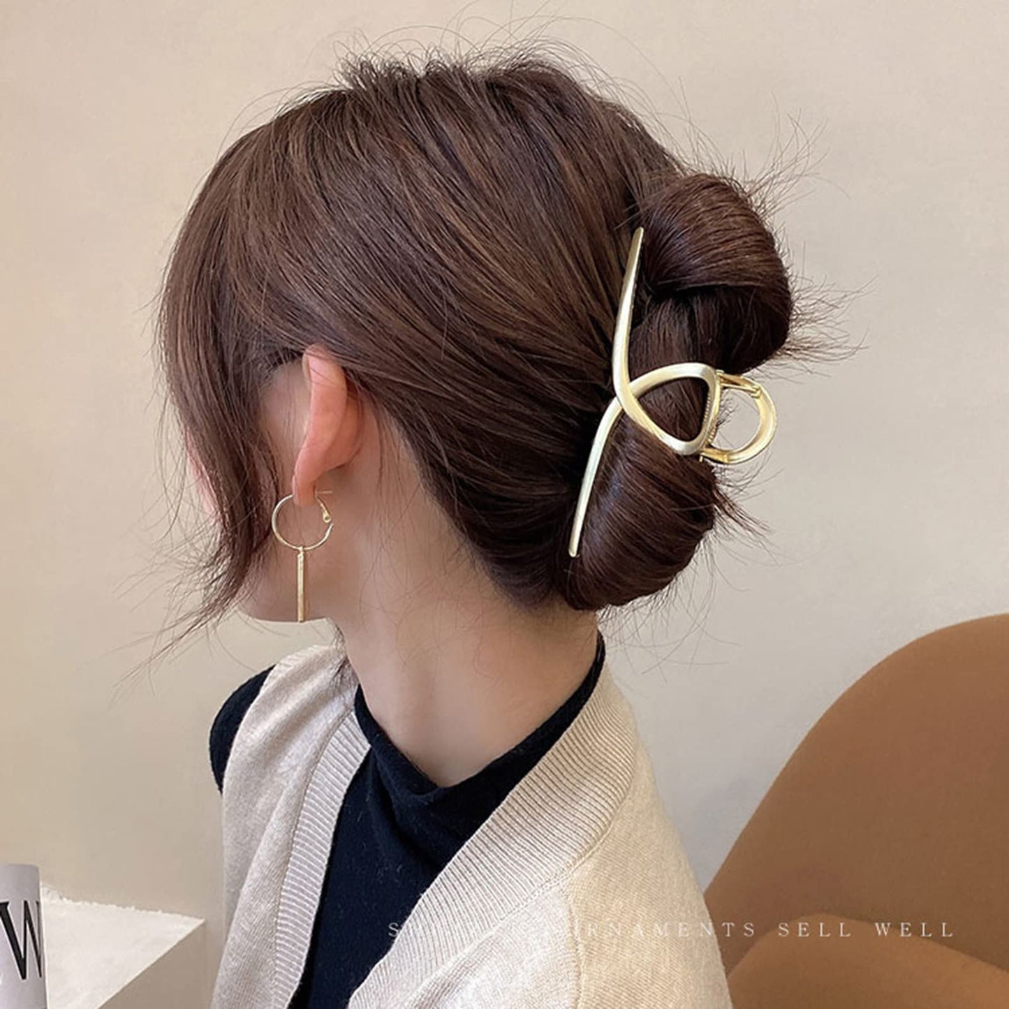 Mehayi 3 PCS Metal Large Claw Clips for Thick Heavy Hair, Strong Hold Big Non-Slip Hair Catch Barrette Jaw Clamp for Long Hair, Fashion Styling Beauty & Personal Care Mehayi