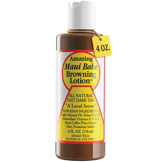 Maui Babe Browning Lotion - Natural Hawaiian Tan Accelerator with Vitamins & Antioxidants - Moisturizing Formula for All Skin Types - Made in USA - 4 Beauty & Personal Care Maui Babe