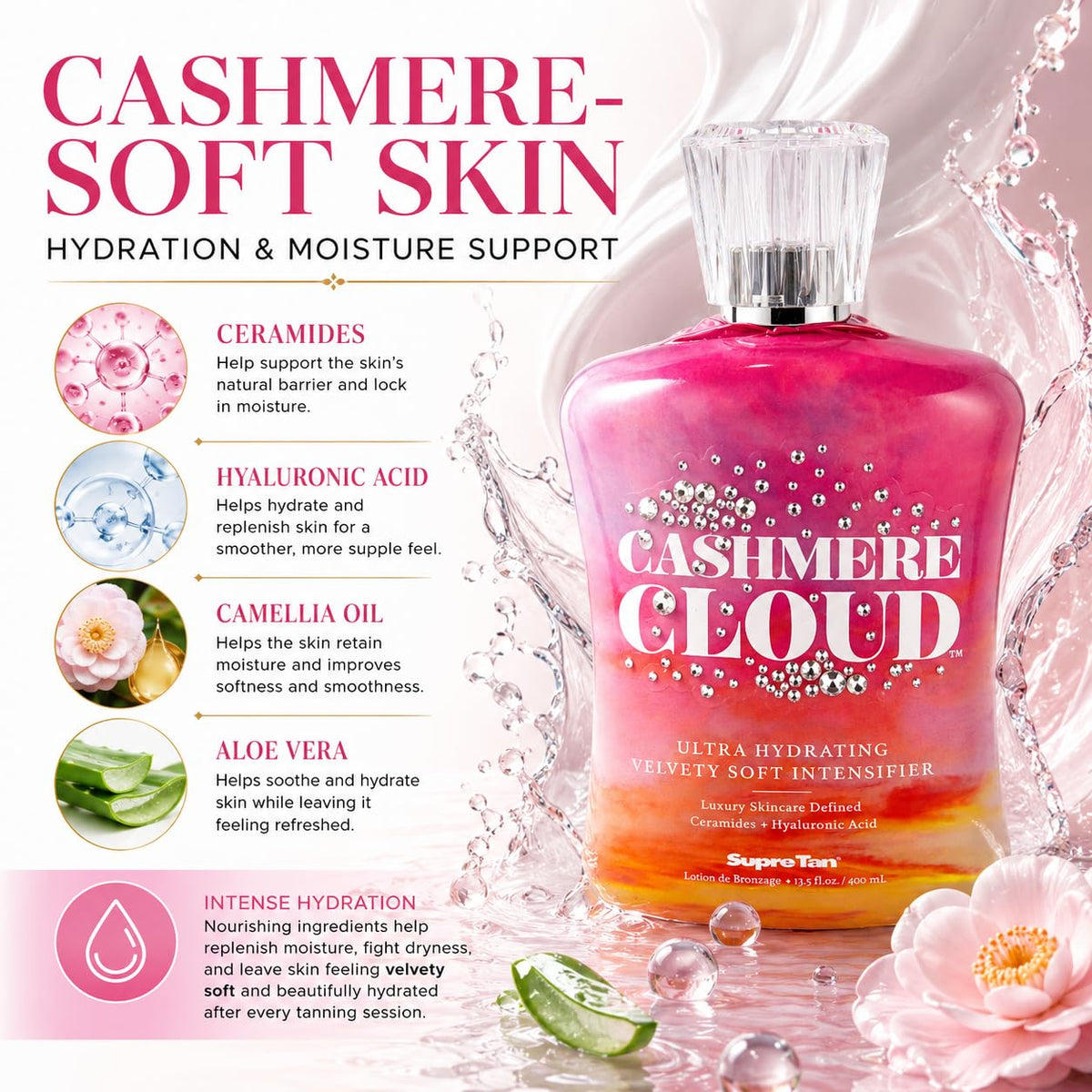 Cashmere Cloud Intensifier Velvety Soft Intensifier featuring Melanobronze 13.5oz Beauty & Personal Care Supre