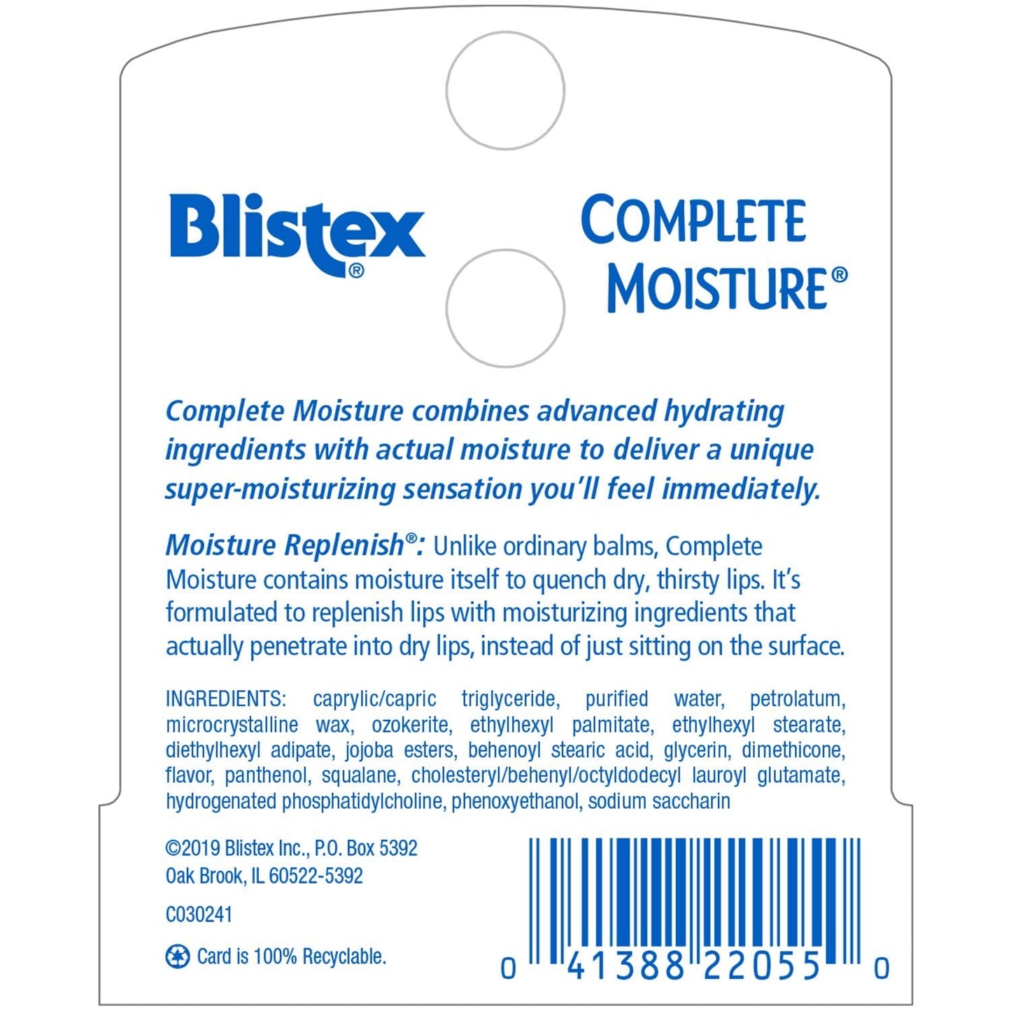 Blistex Lip Balm Complete Moisture, 0.15 oz (Bundle of 12) Beauty & Personal Care Blistex