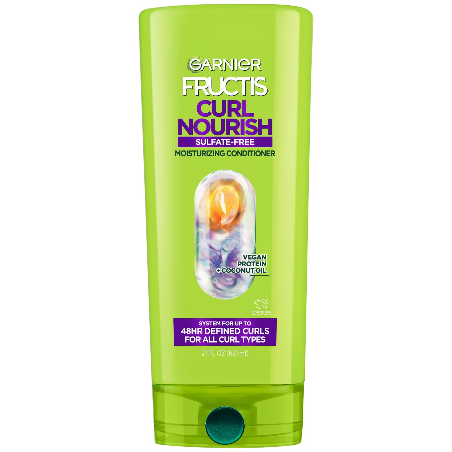Garnier Fructis Curl Nourish Moisturizing Conditioner for Curly Hair, Plant Protein and Coconut Oil Formula, Up to 48HR of Curl Definition, Sulfate Beauty and Personal Care Garnier Default Title