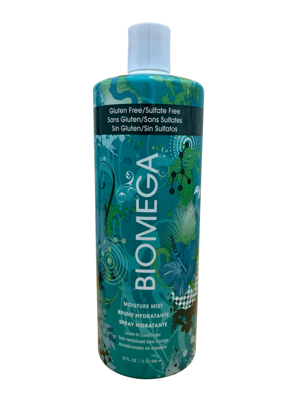 BIOMEGA Moisture Mist Conditioner, 32 Oz, Leave-in Volumizing Moisture Mist Conditioner, Mends Split Ends, Stops Breakage, Infused with Omega-Rich