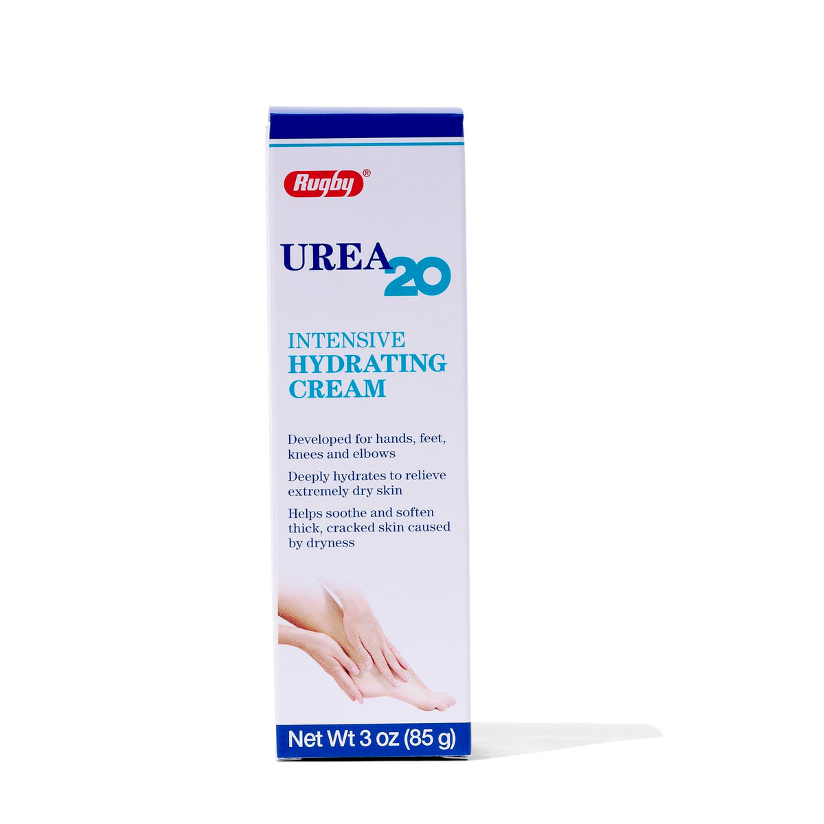 Rugby Urea 20% Intensive Hydrating Cream - Urea Cream for Feet, Hands, Knees, and Elbows - 20% Urea Intensive Strength Cream - 3 Oz Beauty & Personal Care RUGBY LABORATORIES