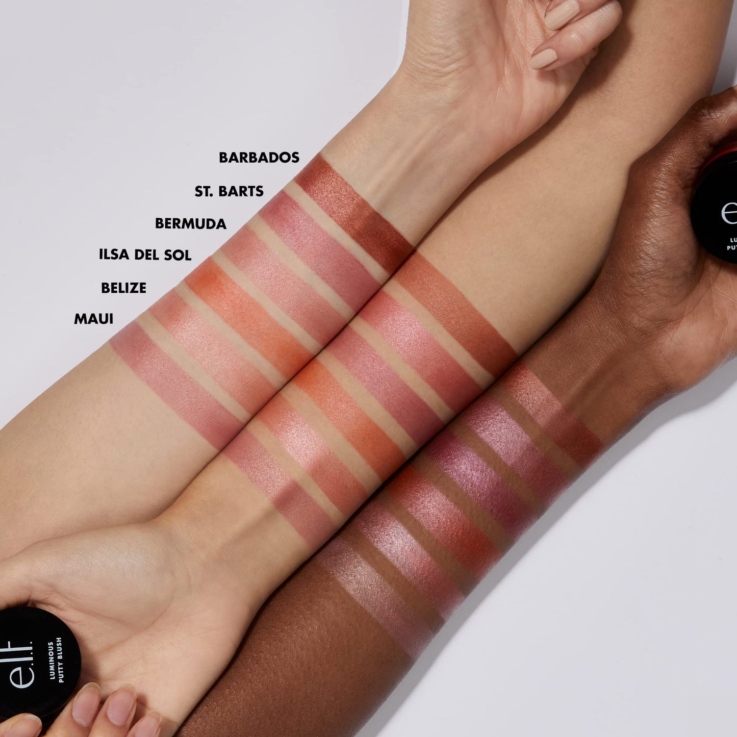 e.l.f. Luminous Putty Blush, Putty-to-Powder, Buildable Blush With A Subtle Shimmer Finish, Highly Pigmented & Creamy, Vegan & Cruelty-Free, Maui Beauty & Personal Care e.l.f.