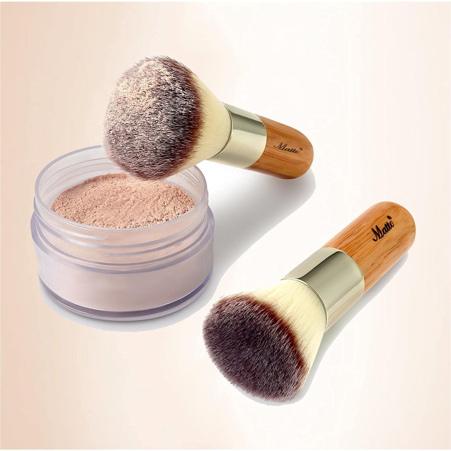 Matto Makeup Brush Set 2 Pieces Face Blush Kabuki Powder Foundation Makeup Brushes for Mineral BB Cream Beauty & Personal Care Matto