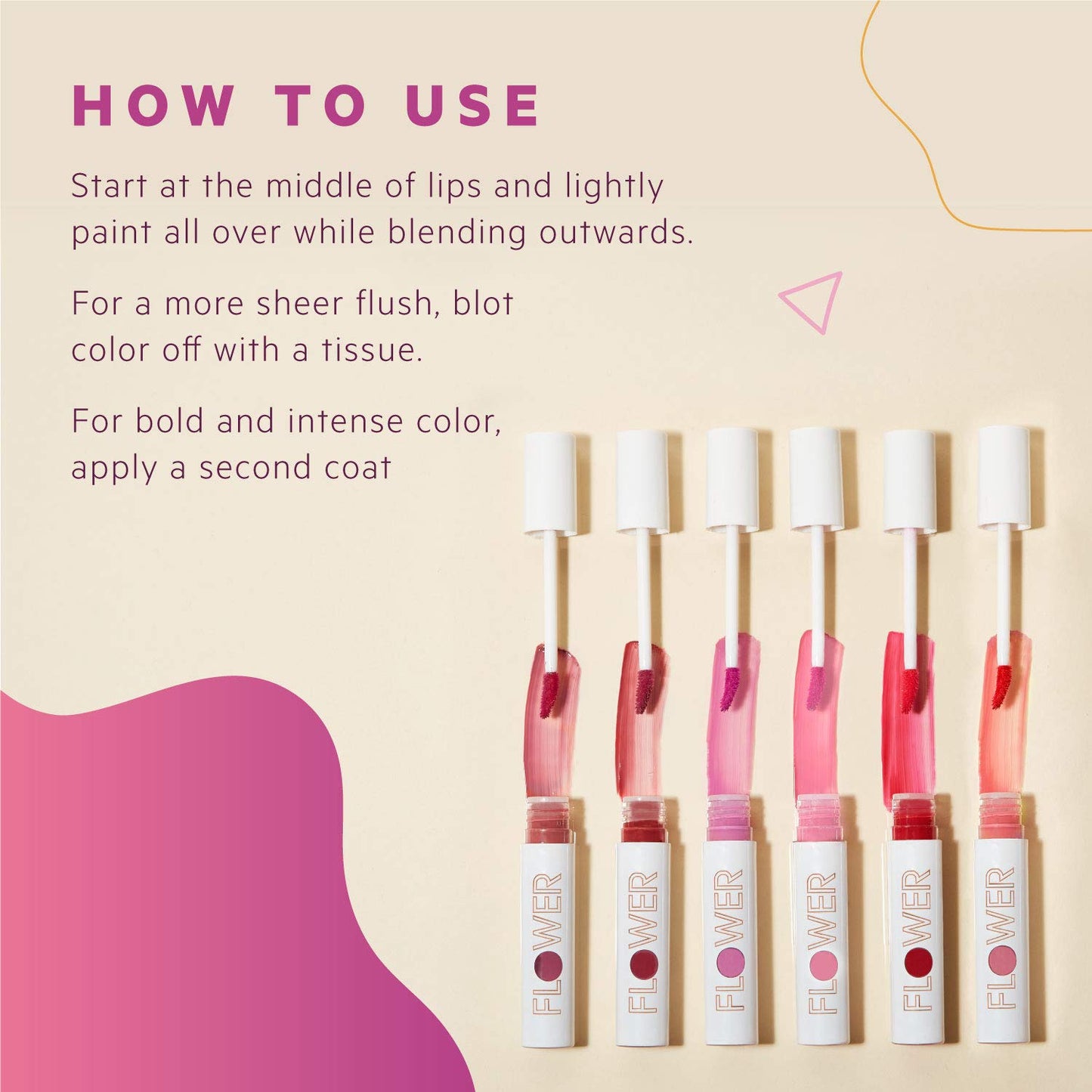 FLOWER BEAUTY By Drew Barrymore Bitten Lip Stain - Long-Lasting Color - Hydrating + Water-Based Formula - Gel-Like Texture - (Sweet) Beauty & Personal Care FLOWER BEAUTY