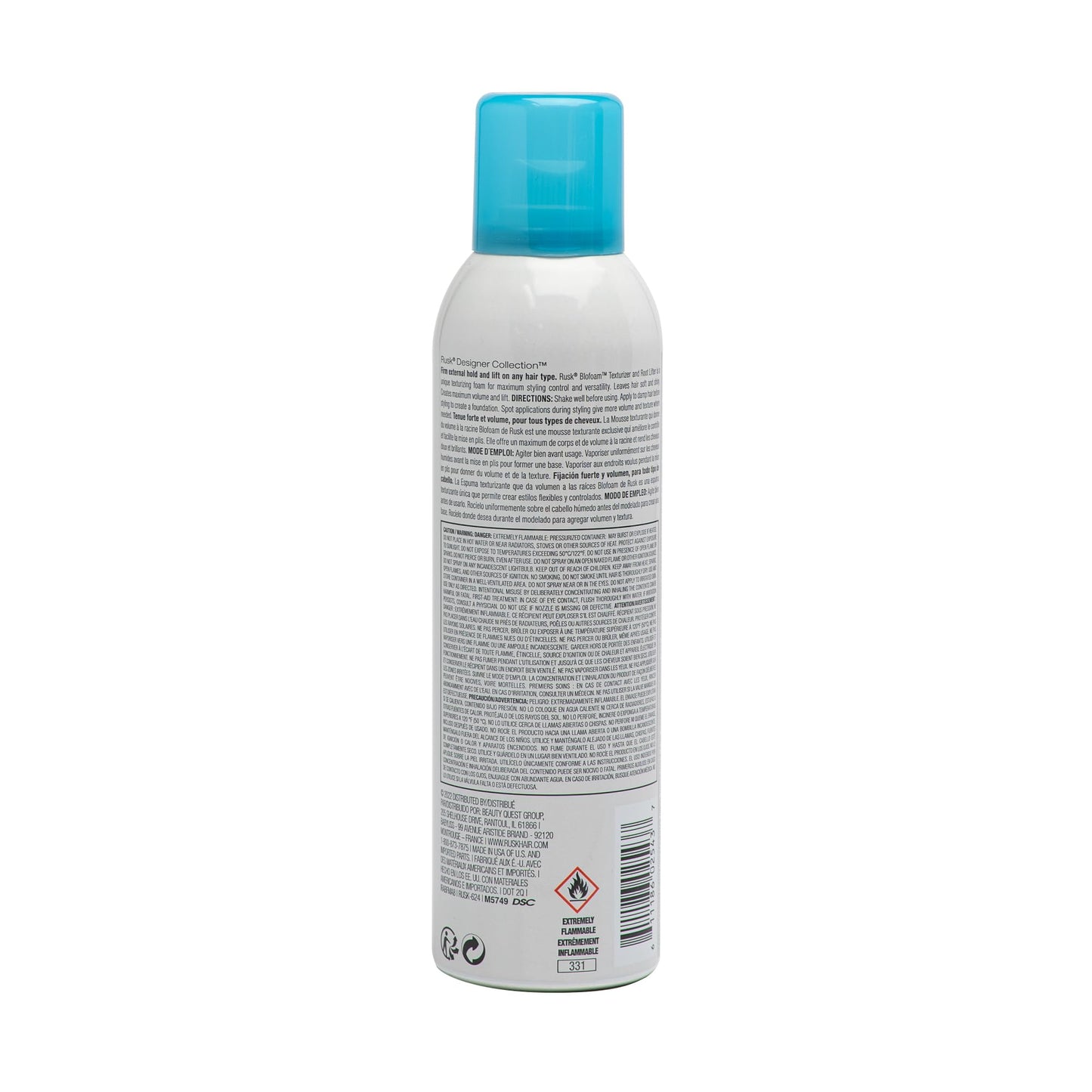 RUSK Designer Collection Blofoam Extreme Texture and Root Lifter, Spray-On Texturizing Foam, 8.8 oz Beauty & Personal Care RUSK