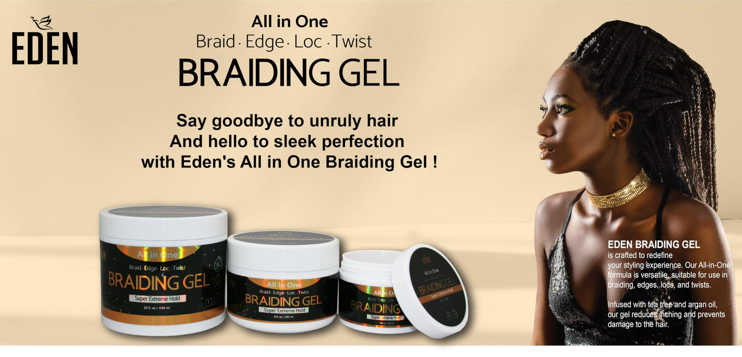EDEN Braiding Gel (15 Fl Oz) | No Flaking or Whitening Beauty & Personal Care EDEN