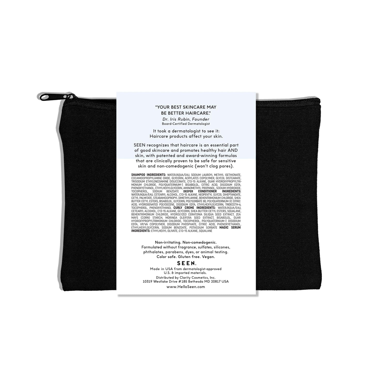 SEEN Curly On The Go Kit, Fragrance Free - Non-Comedogenic & Safe for Sensitive Skin - Curl-Defining Styling Hair Bundle - Anti Frizz - Heat Beauty & Personal Care SEEN