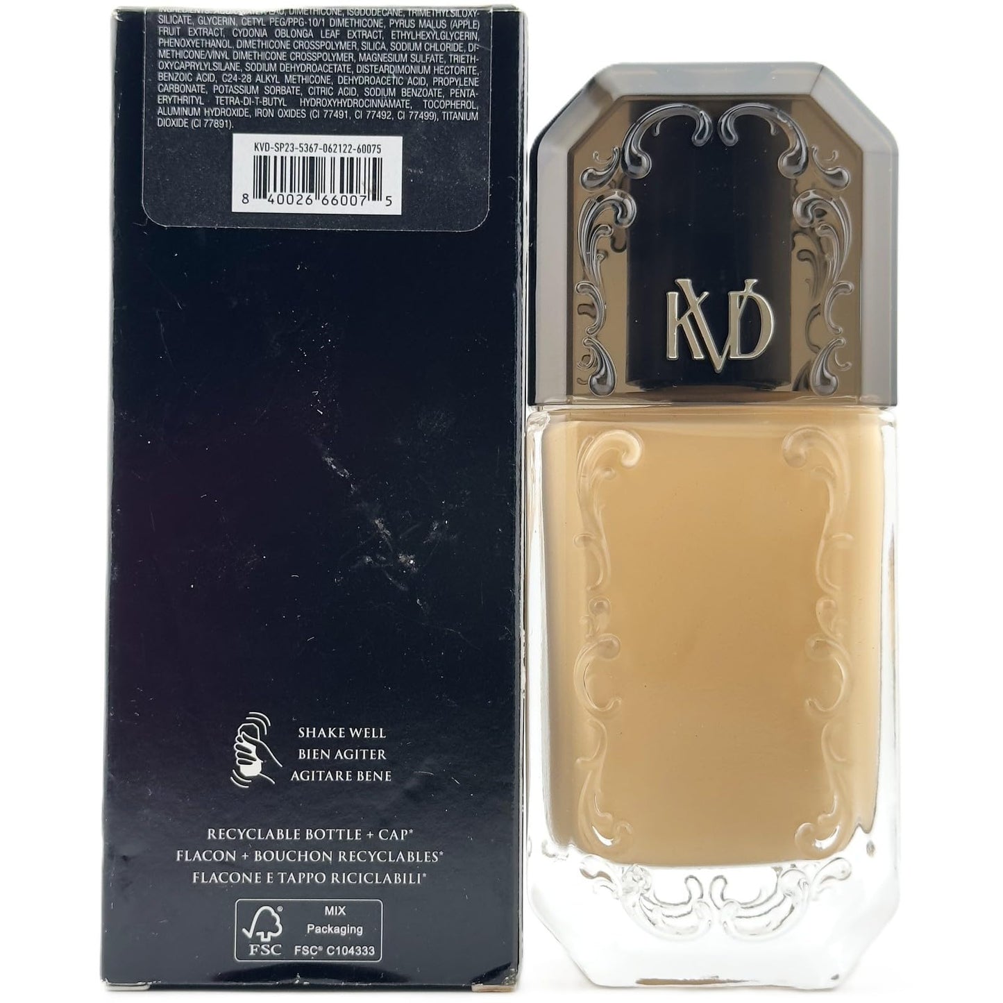 KVD Beauty Good Apple Non-Comedogenic Full-Coverage Serum Foundation Medium 030 Beauty & Personal Care Kat Von D