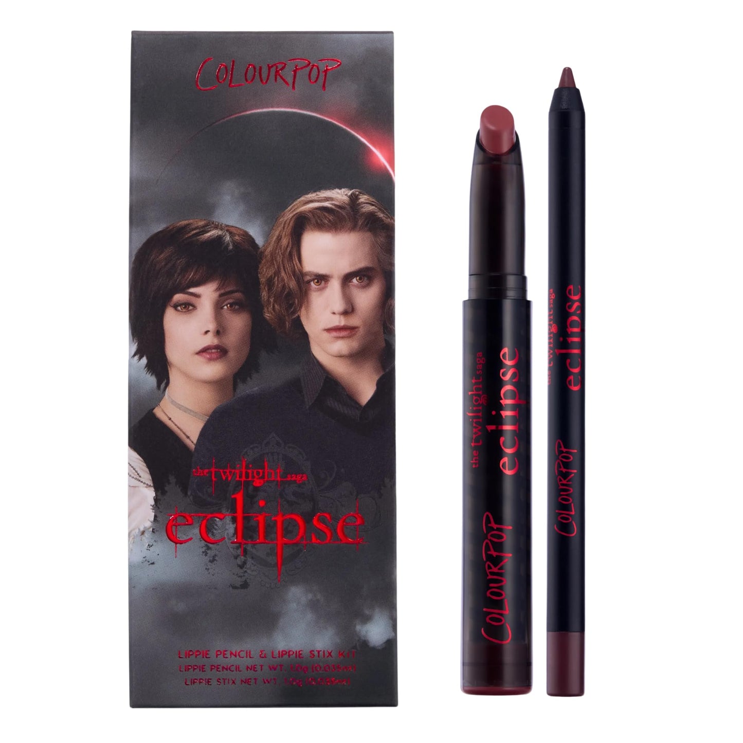 Colourpop x The Twilight Saga Eclipse Lip Kit - Warm Burgundy Brown Lip Combo with Lippie Stix Lipstick + Lippie Pencil - Long Lasting Beauty & Personal Care ColourPop