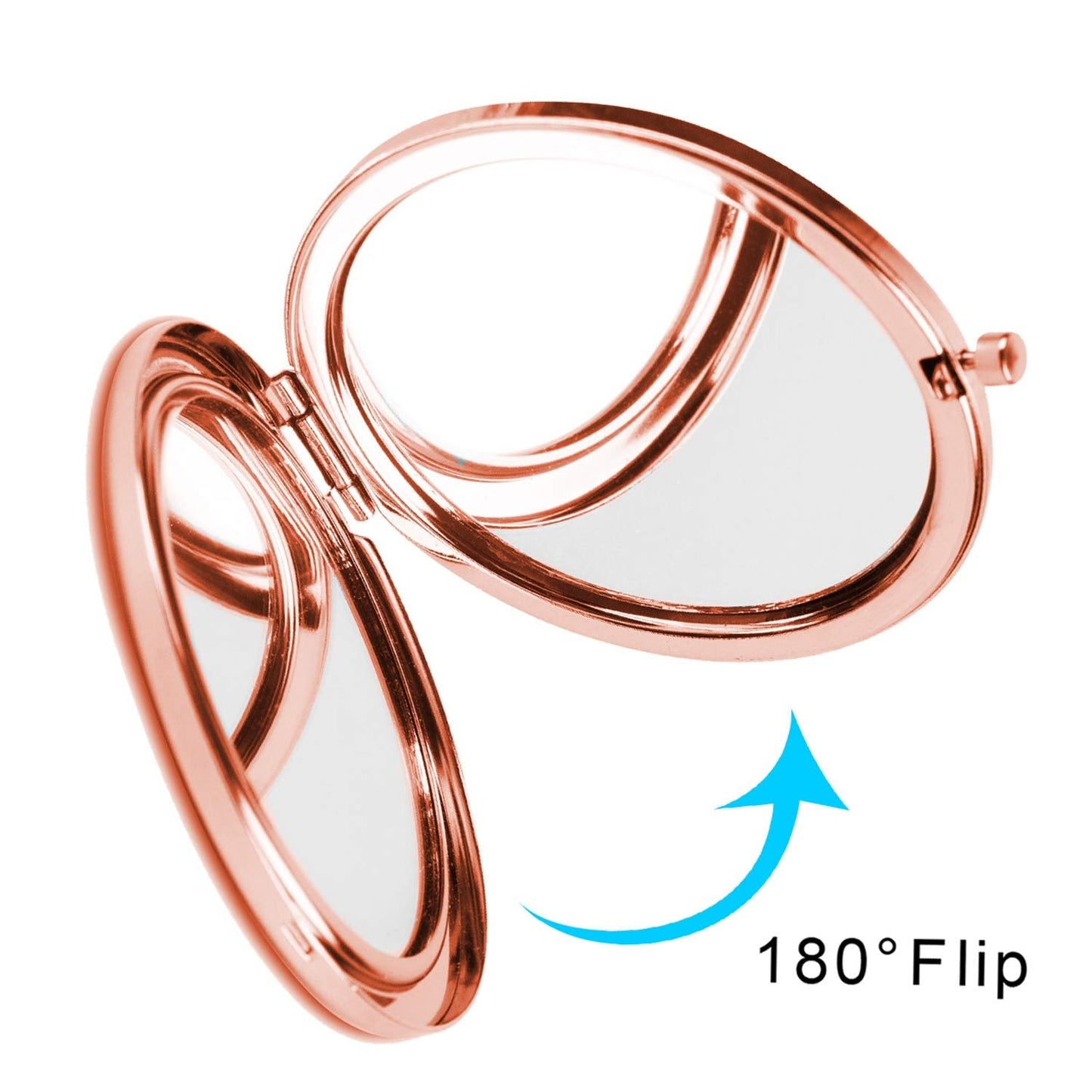 Dynippy Compact Mirror Rose Gold Makeup Mirror Folding Mini Pocket Mirror Portable Hand Mirror Double-Sided 2 x 1x Magnification for Woman Girls A-Red Beauty & Personal Care Dynippy
