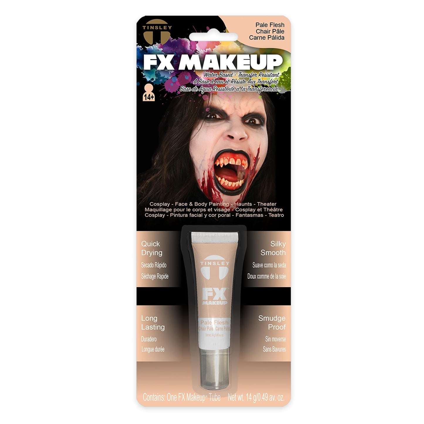 Tinsley Transfers FX Makeup - Face and Body Paint - Water-Based Cream - 7g / 0.24 oz Tube (Pale Flesh), 1.0 Count Beauty & Personal Care Tinsley Transfers