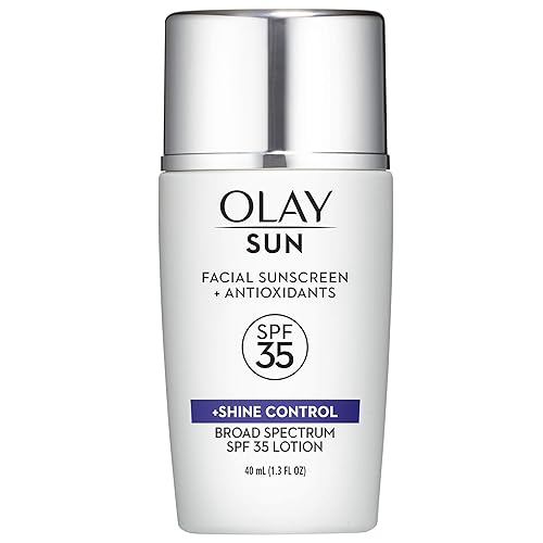 Olay Facial Sunscreen and Antioxidants Sun, SPF 35 Face Lotion + Shine Control, 1.3 Fl Oz Beauty & Personal Care Olay
