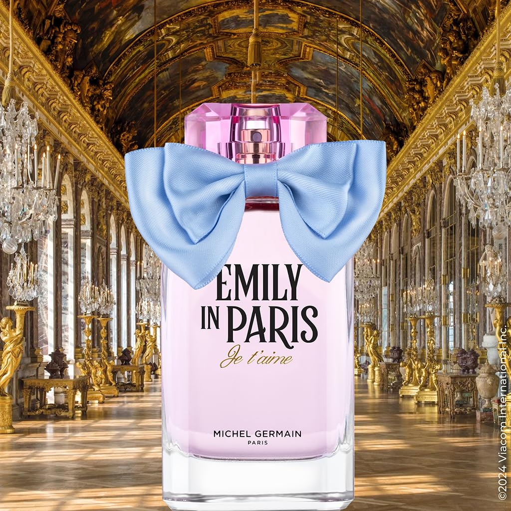 Michel Germain Emily in Paris Je T'aime Eau de Parfum Women's Fragrance Spray, Floriental Woody Scent, Top Notes of Pink Pepper, Raspberry, Seductive Beauty & Personal Care Michel Germain