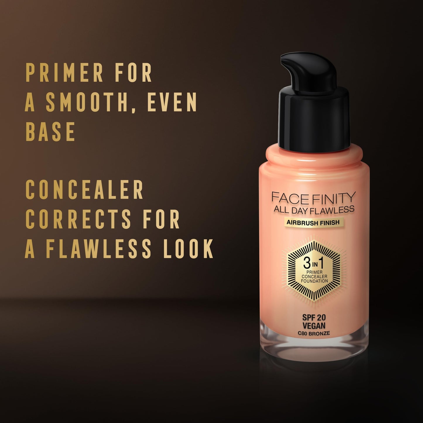 Max Factor Facefinity All Day Flawless 3 In 1 Foundation SPF 20, No. 55 Beige Beauty & Personal Care Max Factor