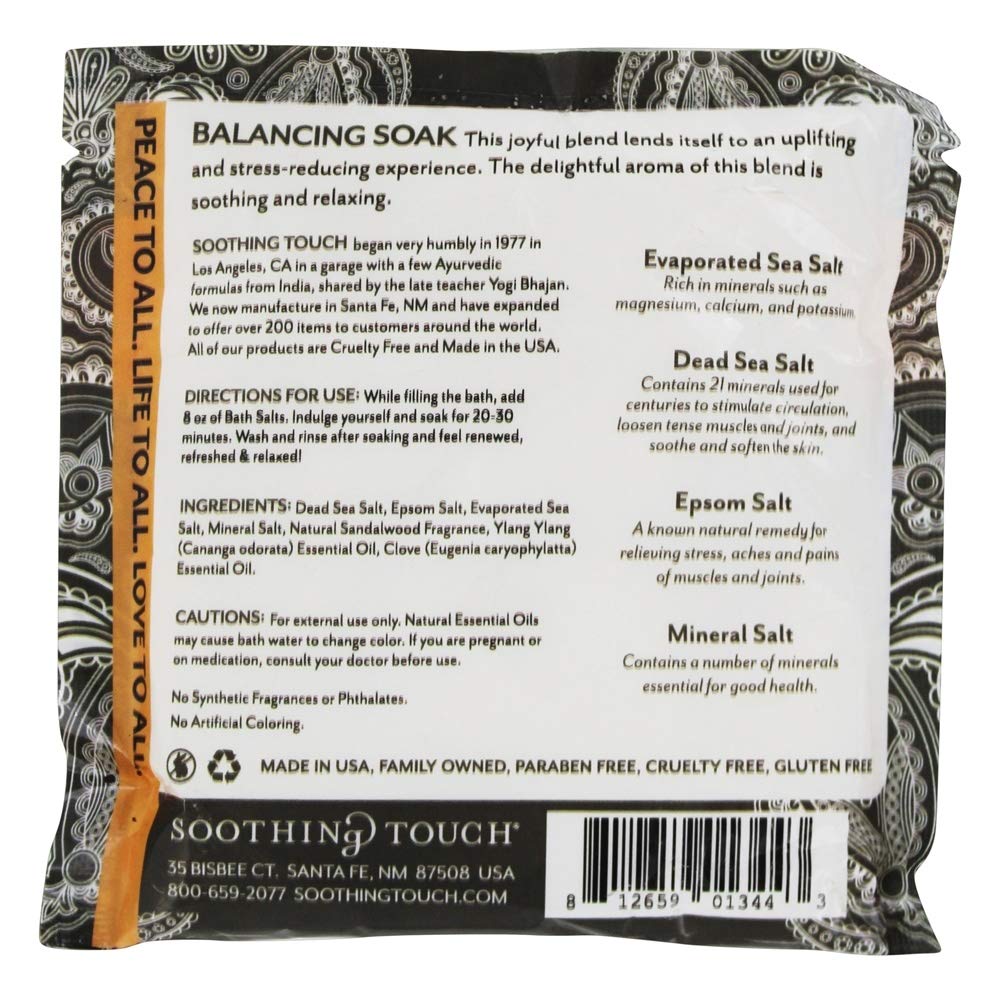 Soothing Touch Balancing Soak Bath Salts Pouch, Clove, 8 Oz Beauty and Personal Care Soothing Touch
