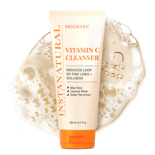 InstaNatural Vitamin C Cleanser | All Natural Face Wash, Brightens Skin, Good for Uneven Texture, USA Made with Coconut Water and Aloe Vera, 6.7 FL Oz Beauty & Personal Care InstaNatural