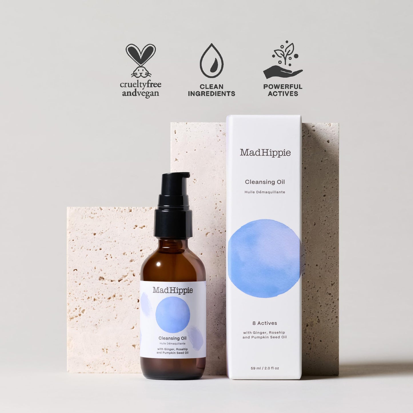Mad Hippie Cleansing Oil for Face - Deep Cleansing Facial Cleanser & Makeup Remover for Dry, Sensitive, Acne-Prone Skin with Vitamin C-Rich Rosehip Beauty & Personal Care Mad Hippie