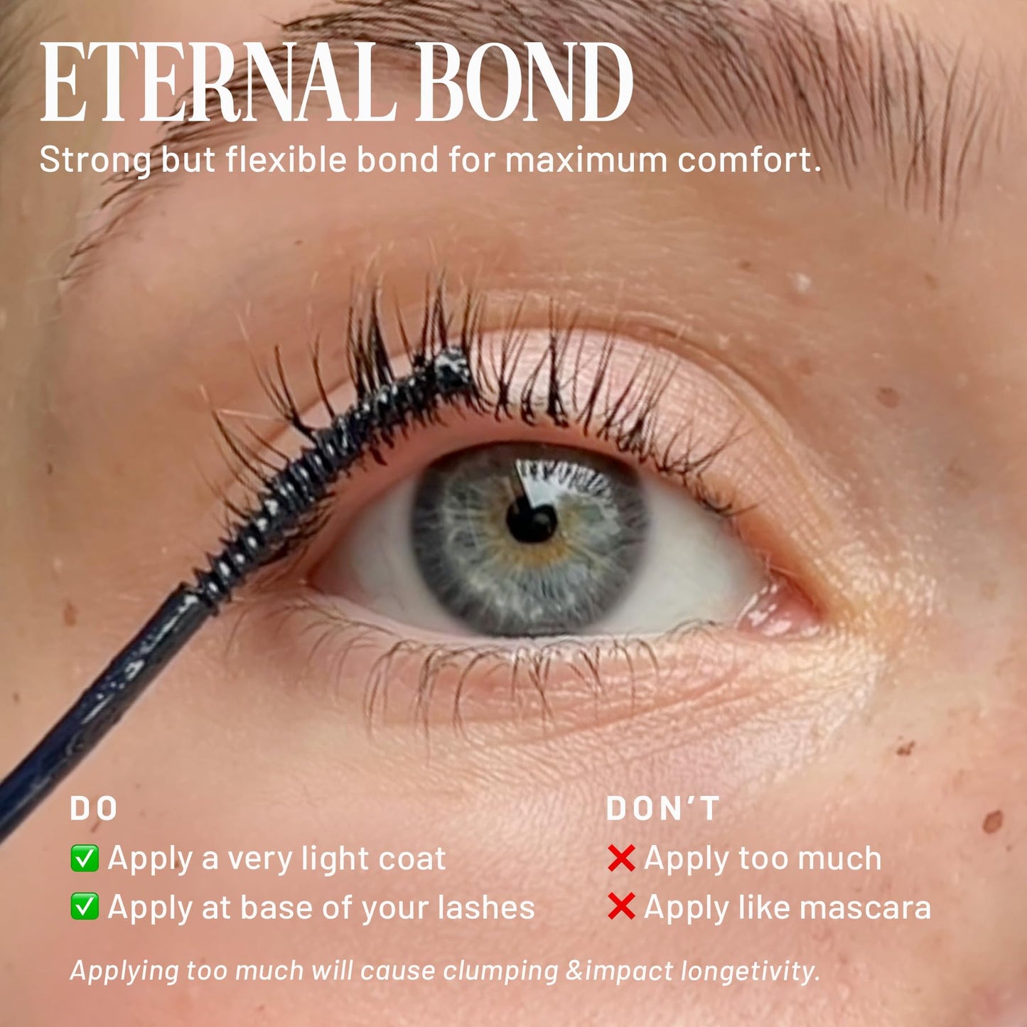 Lilac St - Eternal Bond (Black) - Lash Cluster Glue - Mini Mascara Wand Applicator - Strong & Flexible Hold - Waterproof - Sensitive Eyes Safe Beauty and Personal Care Lilac St.