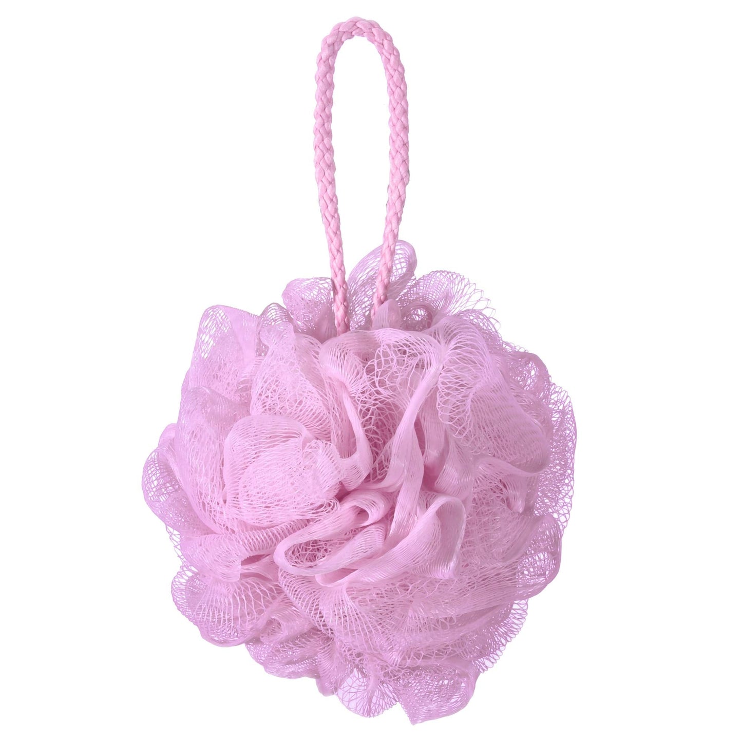 iboodi 60g/pcs Pink Mesh Bath Sponge Shower Pouf Loofahs Shower Puff Pack of 4 (Pink) Beauty & Personal Care iboodi