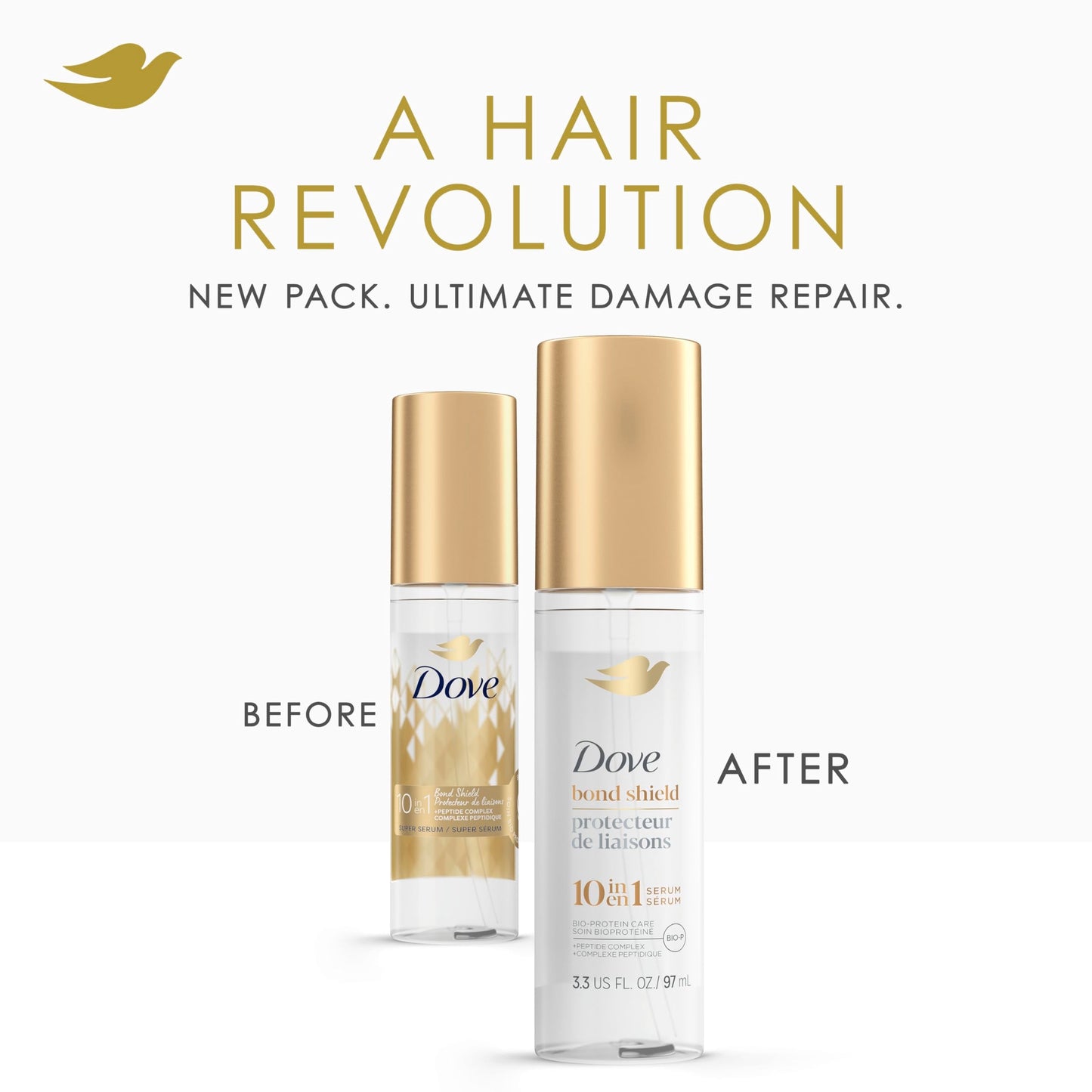 Dove Serum Bond Strength for Chemically Damaged Hair with Bio-Protein Care Technology and Peptide Complex 3.3 Fl Oz Beauty & Personal Care Dove