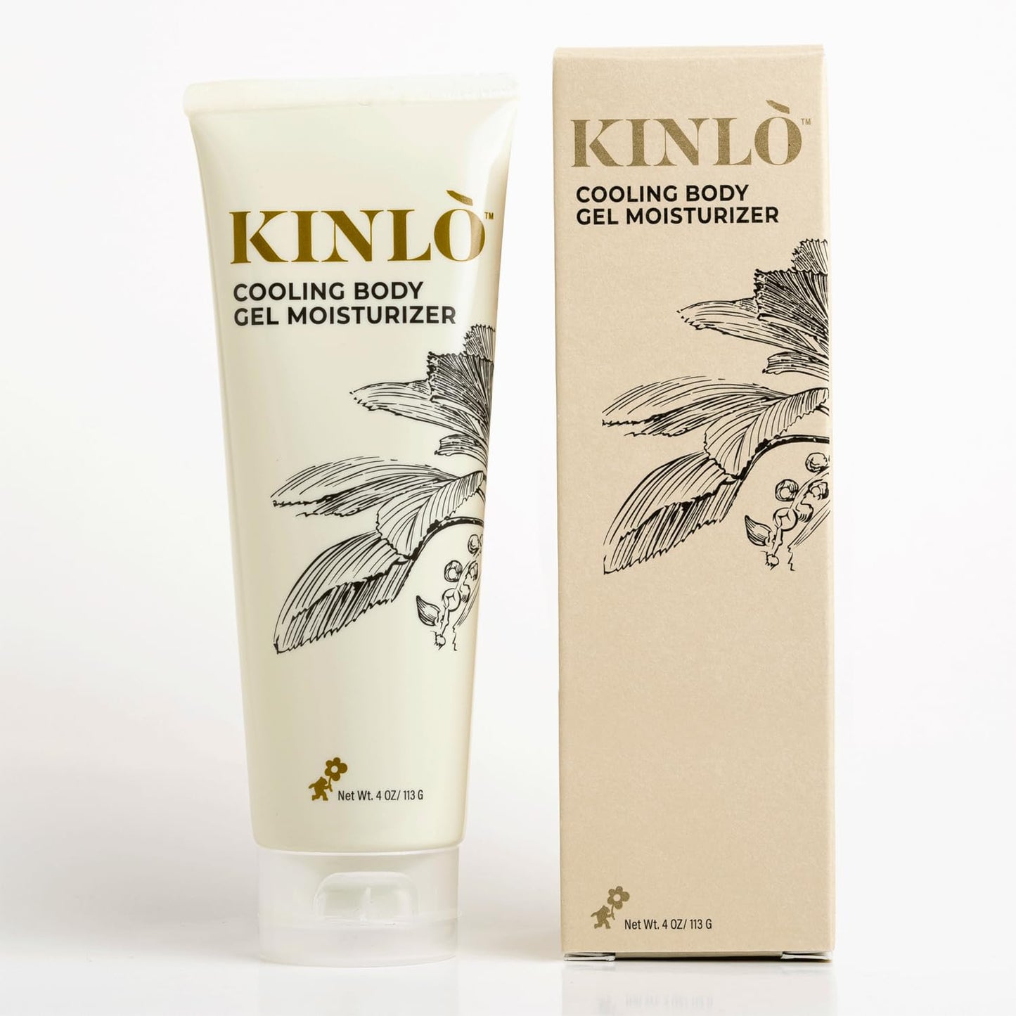 Kinlo Cooling Body Gel Moisturizer| Aloe Glycerin Menthol Tangerin Hydrating Body Lotion | Black Owned Skincare 4 fl oz Body Gel for Summer Weather Beauty & Personal Care Kinlo