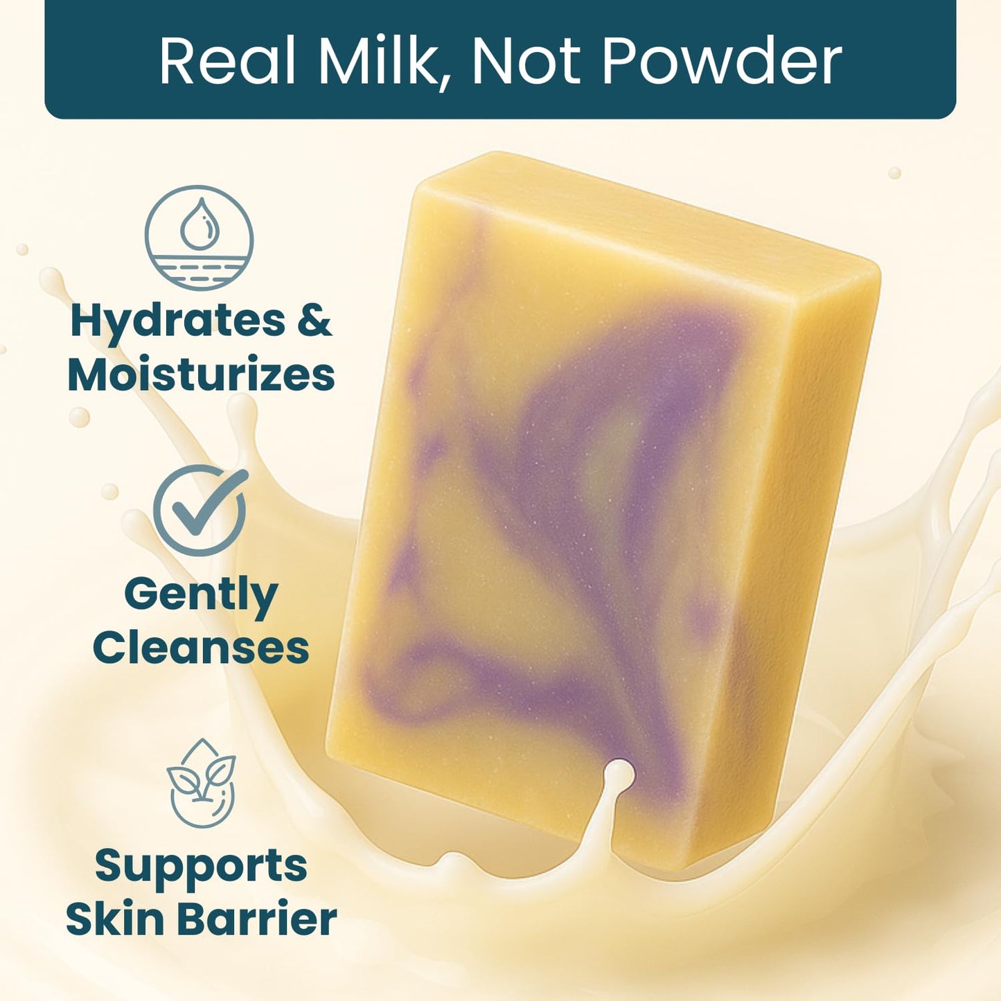 Way Natural French Lavender Soap Bar - Goat Milk Soap for Men & Women - Natural, Handmade w/Real Milk - Dry Skin, Hands/Body - Premium, Gentle, No Beauty & Personal Care Way Natural