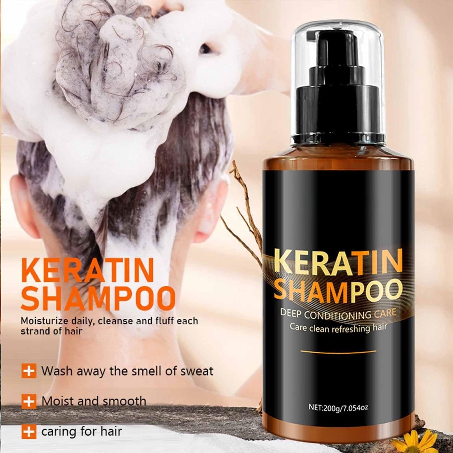 Keratin Shampoo and Conditioner Set,Deep Cleansing Repairs Keratin Hair Mask Deep Conditioner, Anti Frizz, Thinning Hair Formula,Collagen Enriched Beauty & Personal Care MeiPlumLai