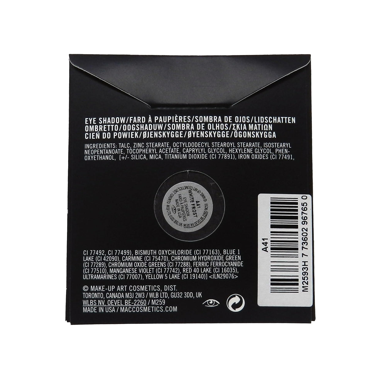 MAC Eye Shadow Pro Palette Refill Pan White Frost
