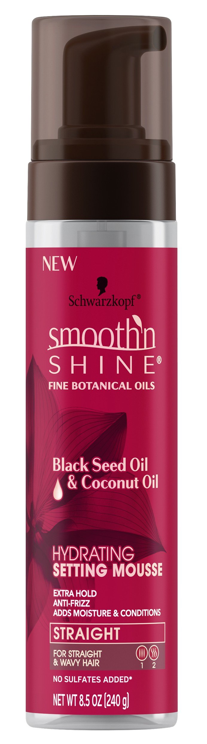 Smooth N Shine Straight Mousse Hydrating Setting 8.5 Ounce (251ml) Beauty & Personal Care Smooth
