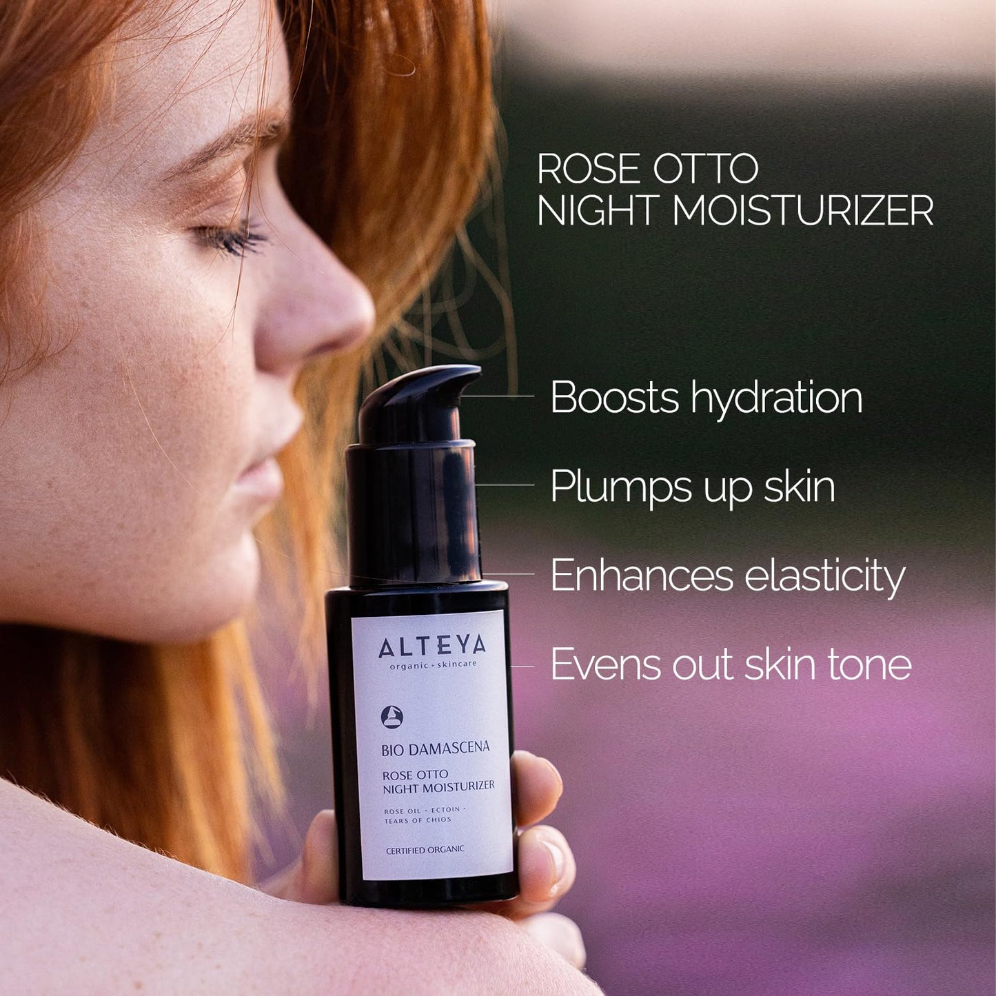 Alteya Organics Night Moisturizer Certified Organic Skin Care 1.7 Fl Oz/50 mL Bio Damascena Award-Winning Face Cream With Organic Bulgarian Rose Oil Beauty & Personal Care Alteya