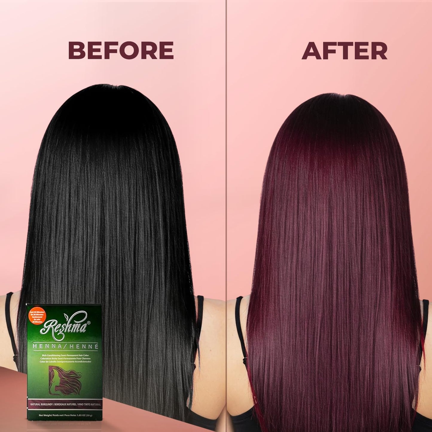 Reshma Beauty 30 Minute Henna Hair Color Infused with Plant-Based Lawsonia Inermis 100% Gray Coverage for Soft, Shiny Hair, Hair Dye-1.05 oz Pack of 1 Beauty & Personal Care Reshma Beauty