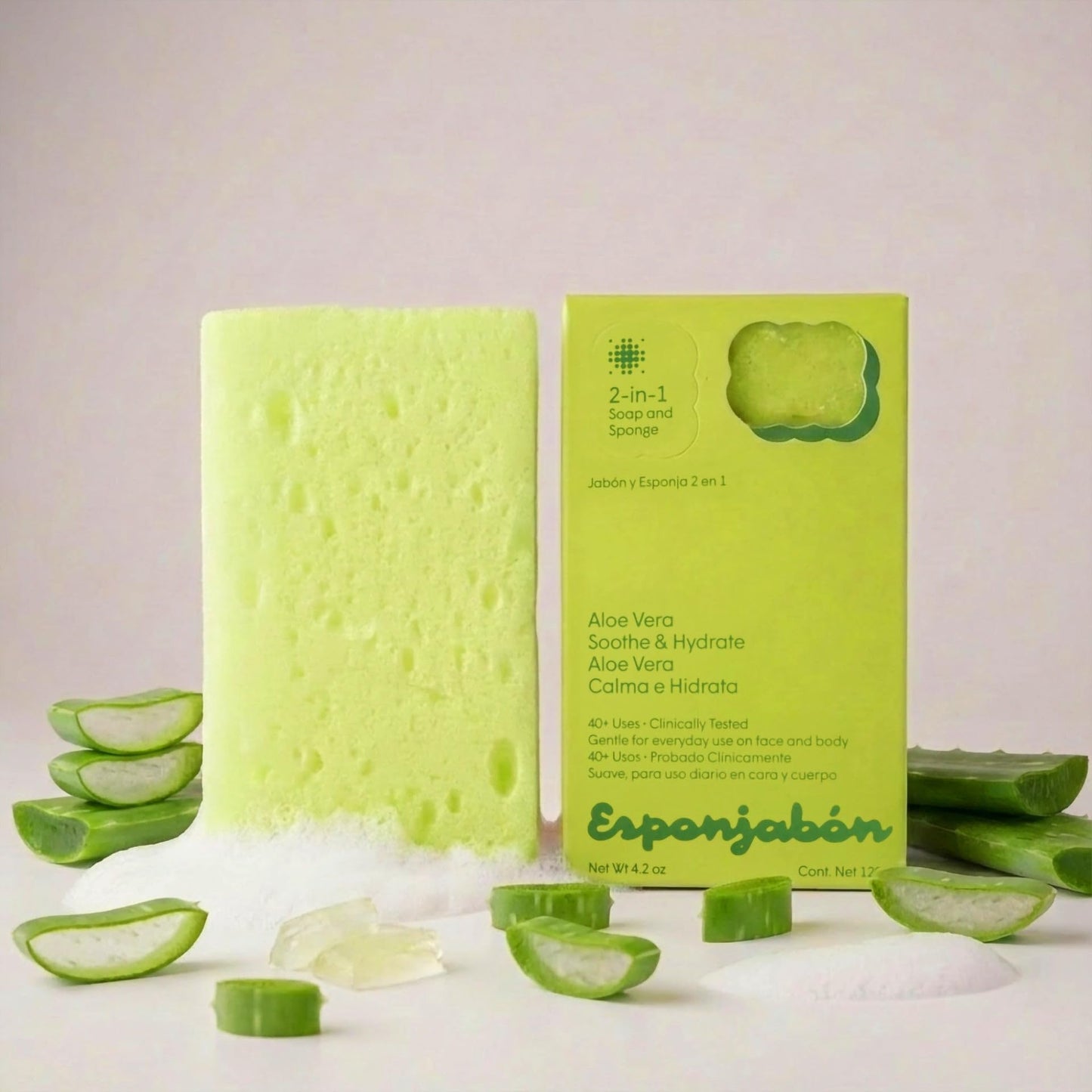 T.Taio Esponjabon Soap Sponge 2-Pack- Cleansing Shower Scrubber & Bath Wash Scrub - Massage & Lather Foot, Elbow, & Face - Bathroom Accessories Beauty & Personal Care T.TAIO