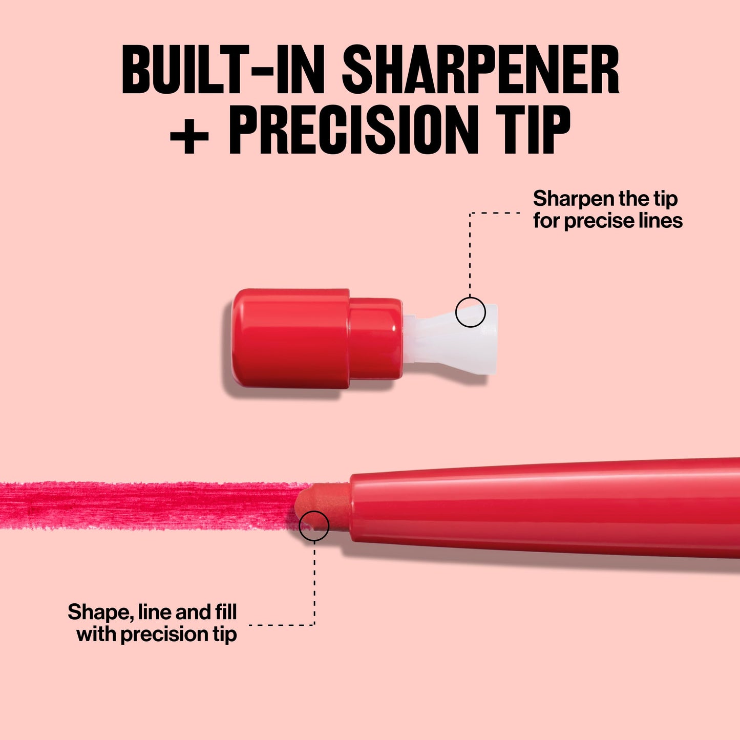 Revlon Colorstay Lip Liner Makeup with Built-In Sharpener, Longwear Rich Colors, Smooth Application, 675 Red, 0.01 oz Beauty & Personal Care REVLON