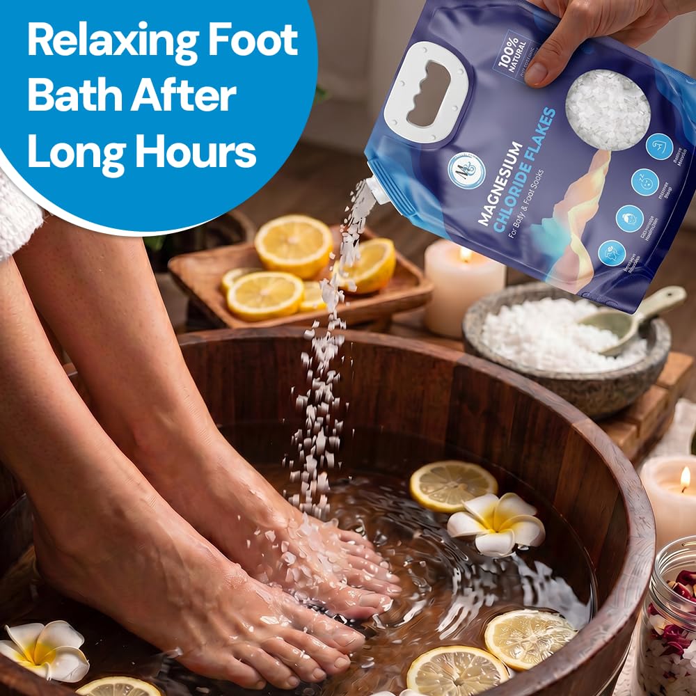 Dead Sea Magnesium Flakes Bath & Foot Soak, Unscented - 10 lb Beauty and Personal Care MARCO ESRA