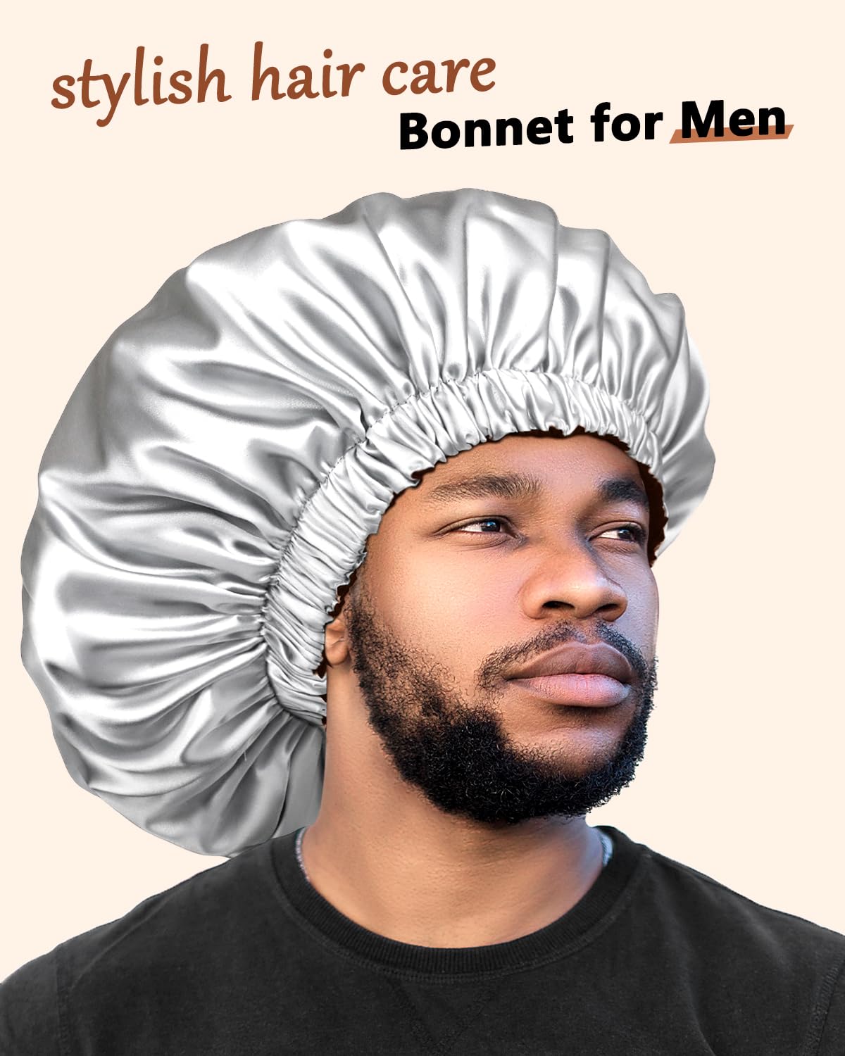 mikimini Satin Bonnet Pack of 2 for Men and Women, Reversible Double Layer Sleeping Silk Bonnet for Curly Hair Braids with Adjustable Widened Elastic Beauty & Personal Care mikimini