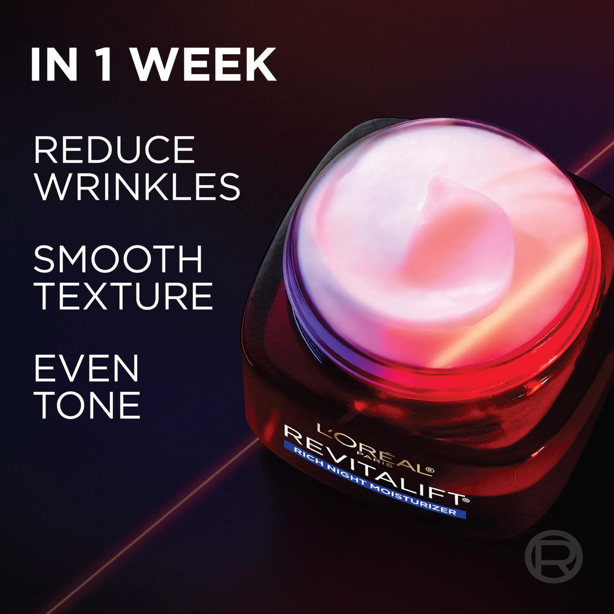L'Oreal Paris Revitalift Triple Power Rich Night Cream, Anti Aging Moisturizer With Glycolic Acid, Vitamin C & Hyaluronic Acid, Visibly Smooths