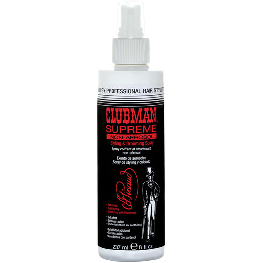 Clubman Supreme Non Aerosol Hairspray - Extra Hold Styling & Grooming Hair Spray for Men with Panthenol, 8 fl oz Beauty & Personal Care Clubman