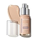 Revlon Illuminance Skin-Caring Liquid Foundation, Hyaluronic Acid, Hydrating and Nourishing Formula with Medium Coverage, 205 Natural Ochre, 1 fl oz Beauty & Personal Care REVLON
