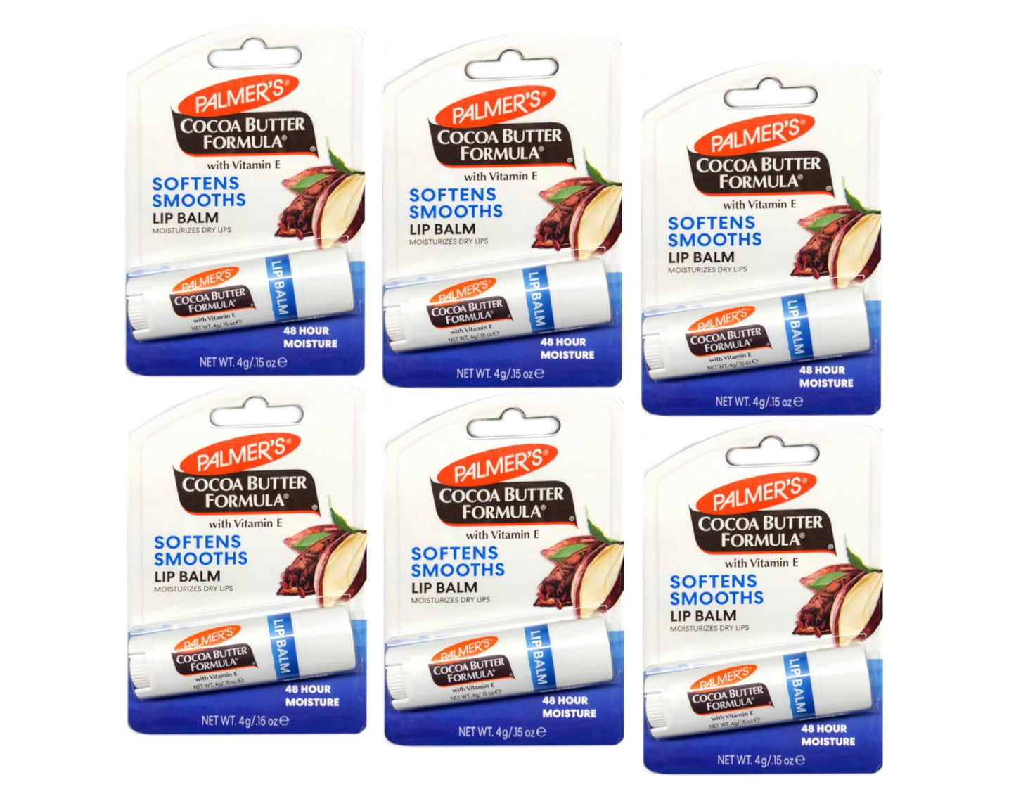 Palmer's Cocoa Butter Formula Moisturizing Lip Balm 0.15 oz (Pack of 6) Beauty & Personal Care Palmer's