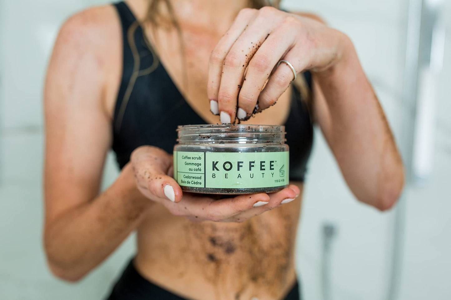 Koffee Beauty Cedarwood Coffee Scrub - Exfoliating Body And Face Scrub - Polish And Smooth Skin With Ease - Invigorate Senses With Cedarwood Fragrance Beauty & Personal Care Koffee Beauty