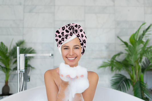 2-in-1 Shower Cap & Hair Towel Wrap for Women - Lightweight Towel Wrap with Elastic Loop for Drying & Conditioning - Ideal for All Hair Types Beauty and Personal Care Cap Wrap