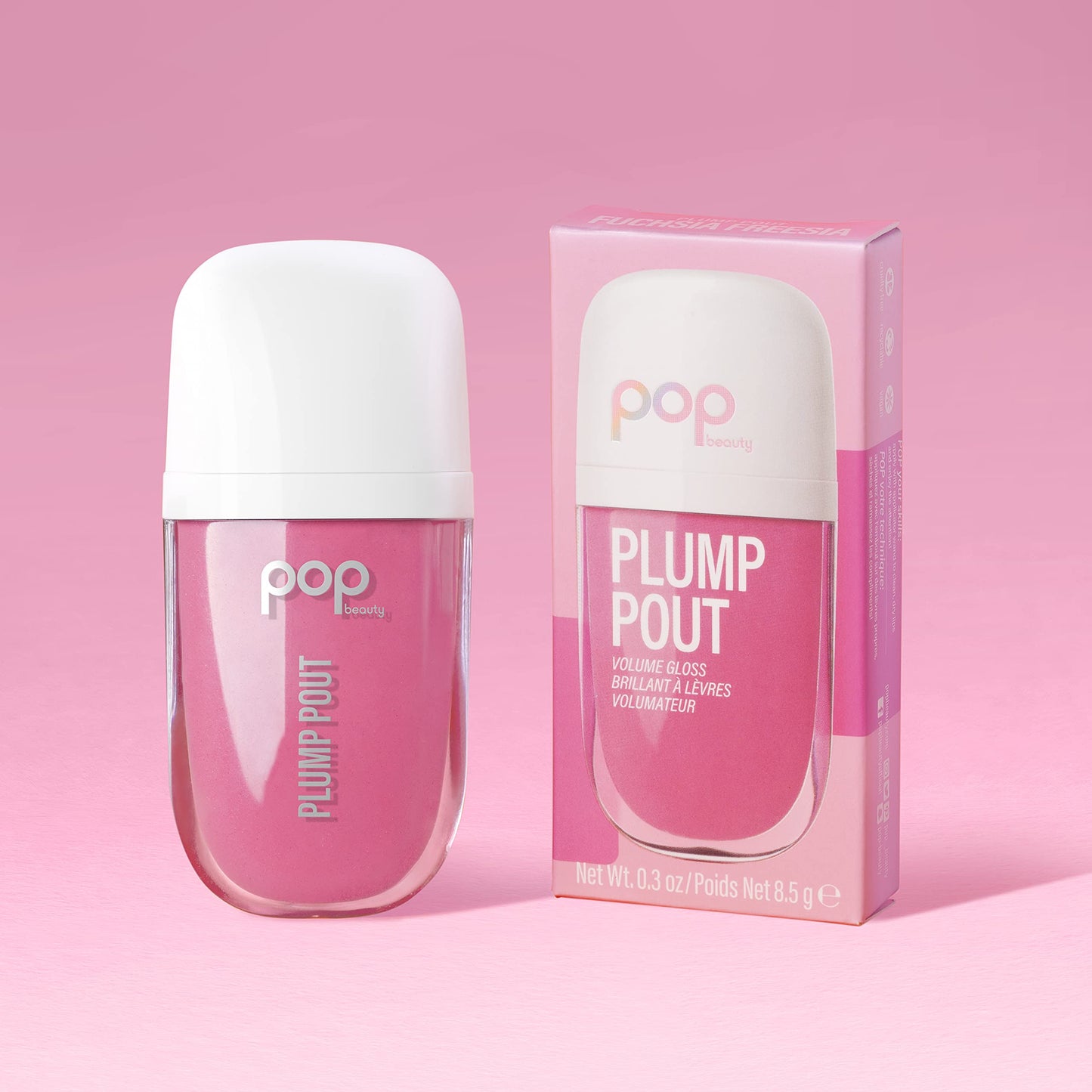 POP Beauty PLUMP POUT | FUSCHSIA FREESIA - Plumping Lip Oil and Hydrating Lip Gloss | Long Lasting Nourishing Lip Glow Oil, Non-Sticky Beauty & Personal Care POP Beauty